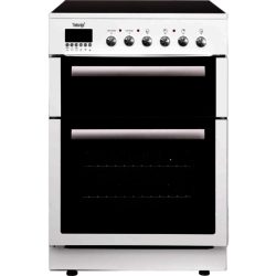 Teknix TK61DCW 60cm Double Oven Electric Ceramic Cooker in White  with 5 Year Parts  & Labour Guarantee